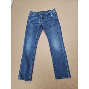 J.CREW 'The Driggs' Slim Straight 100% Cotton Denim Blue Jeans Sz. 32x30